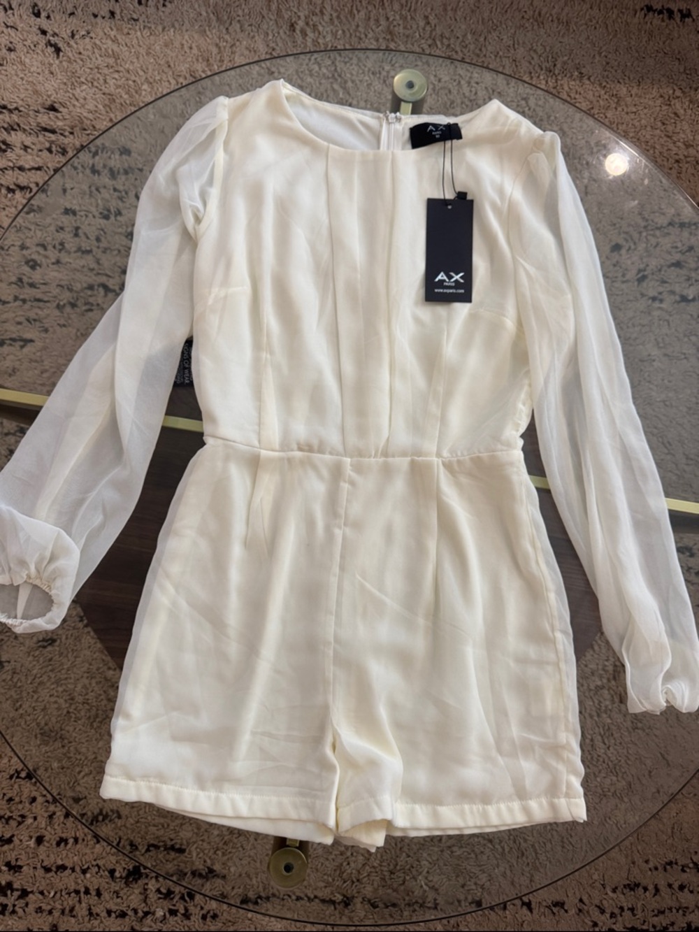 AX Paris Cream Long Sleeve Romper